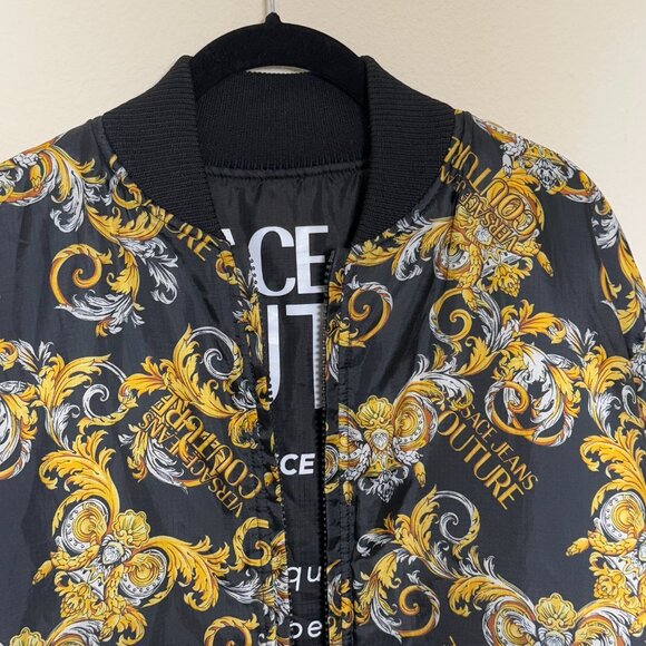 Versace Jeans Couture Jacket Barocco Reversible Bomber Jacket Printed coat - Picture 9 of 13